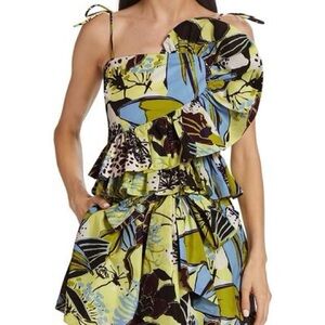 NWT Tanya Taylor Claudette top corset resort green size zero corset Bustier $395